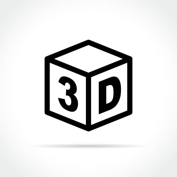Illustration of 3d cube icon concept
