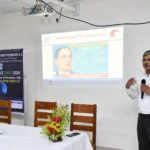 Dr Anindya Bose delivers speech on Touching the Moon India’s Space Saga