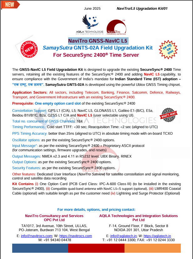SamaySutra GNTS-02A Field Upgradation Kit